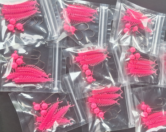 Hot Pink jigs & Hellgramittes