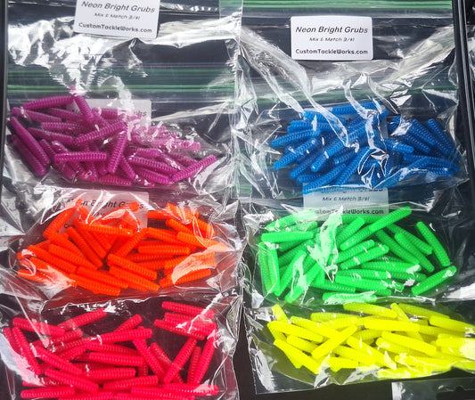 Neon bright grubs
